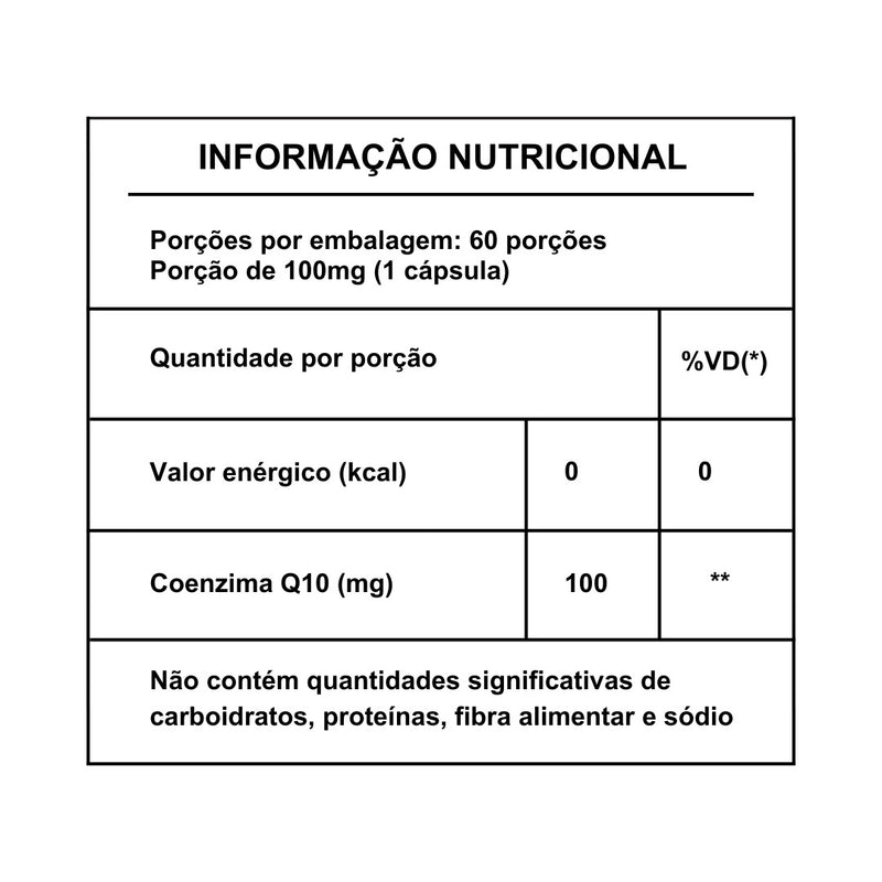 COENZIMA Q10 - SUPER SUPLEMENTO CoQ10 - SAÚDE DO CORAÇÃO