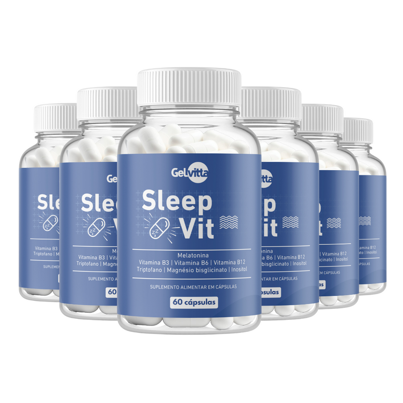 SLEEP VIT® - SONO E RELAXAMENTO - MELATONINA-TRIPTOFANO-MAGNÉSIO-VITAMINA B12-VITAMINA B3-VITAMINA B6